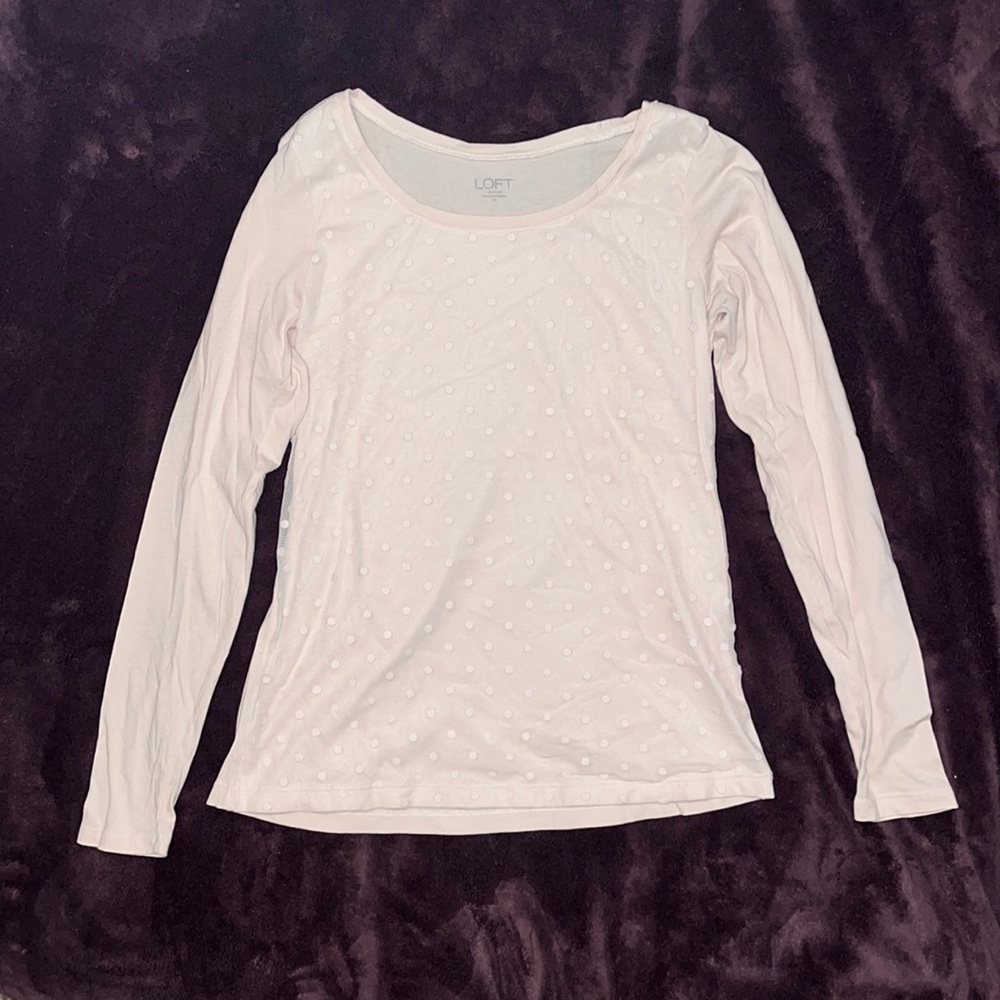 Blush Pink Loft Long Sleeves shirt- XS